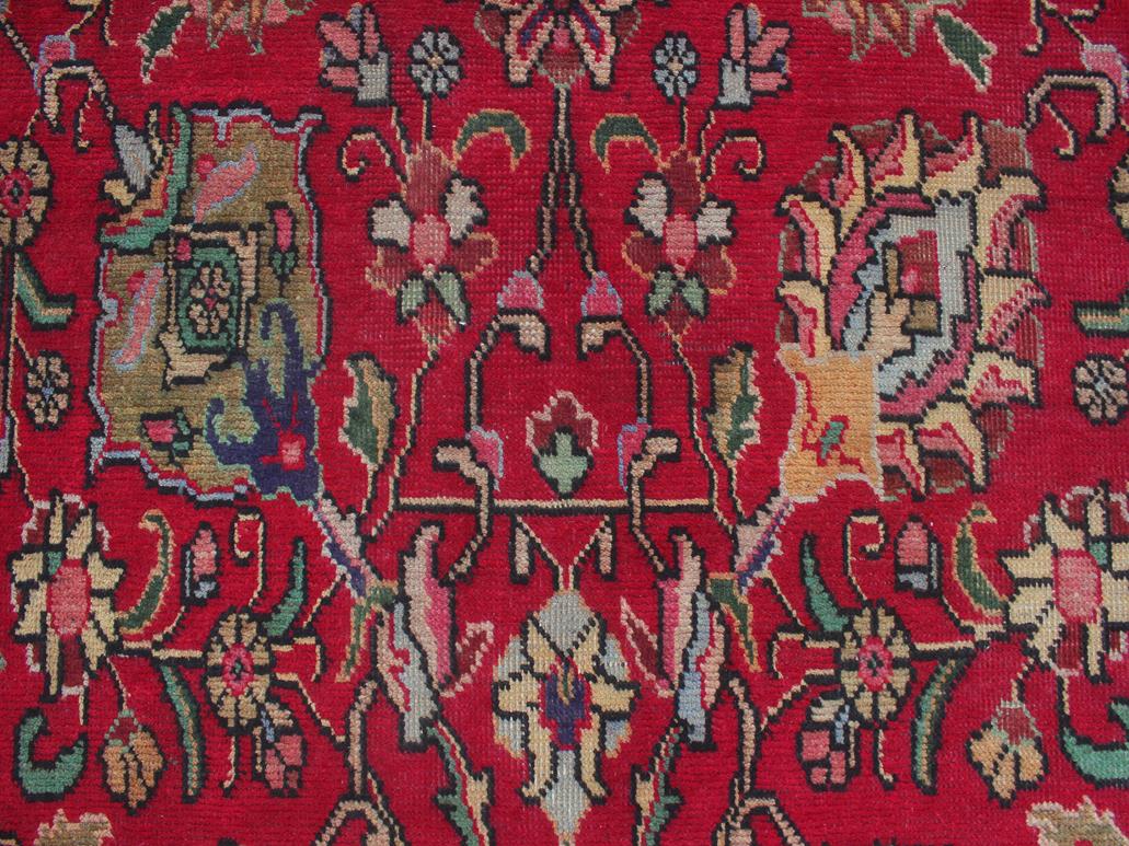 handmade Traditional Tabriz Red Purple Hand Knotted RECTANGLE 100% WOOL area rug 10x13