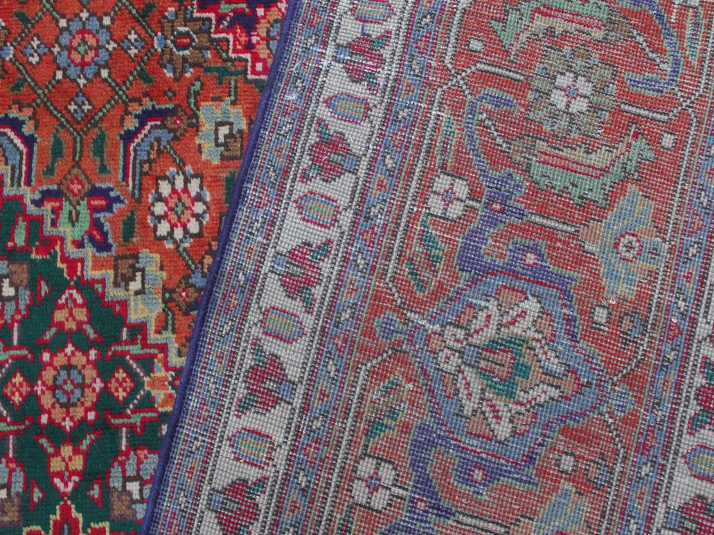 handmade Medallion, Traditional Tabriz Mahi Purple Rust Hand Knotted RECTANGLE 100% WOOL area rug 10x13