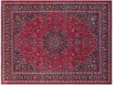 Vintage Antique Persian Kashan Morrison Wool Rug - 9'7'' x 12'9''