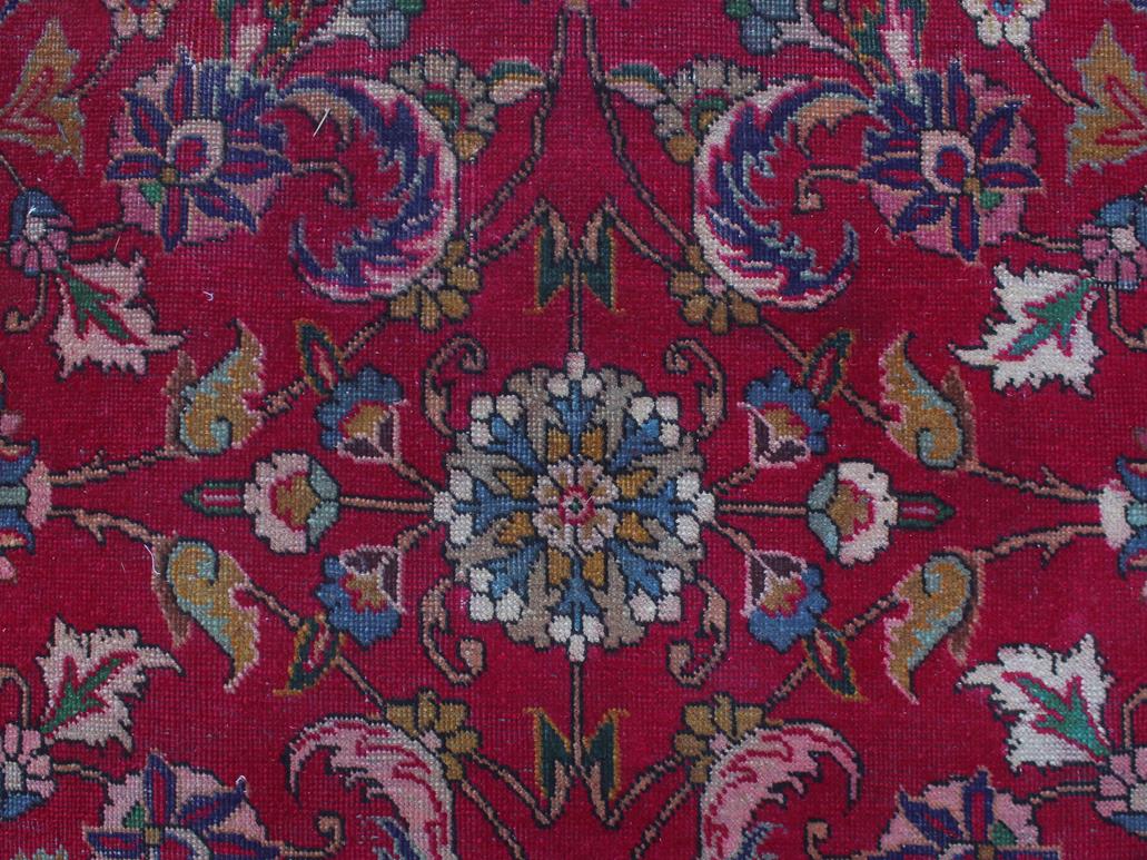 handmade Traditional Kashan Red Blue Hand Knotted RECTANGLE 100% WOOL area rug 9x13