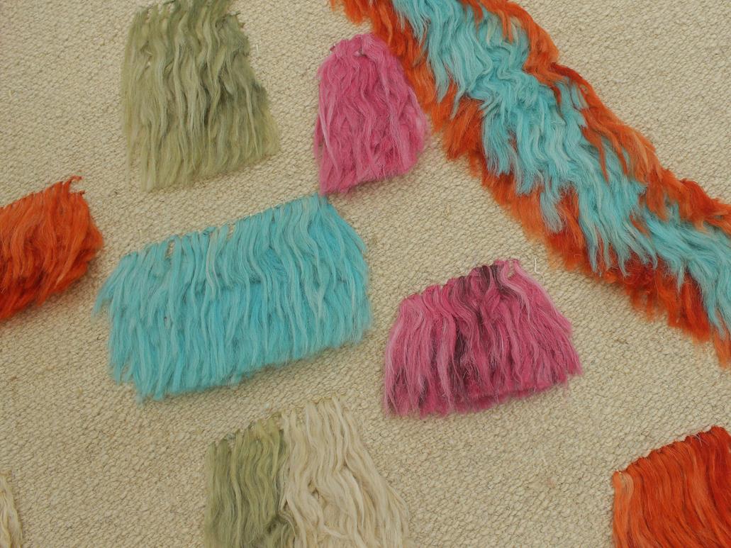 handmade Modern Moroccan Beige Rust Hand-Woven RECTANGLE 100% WOOL area rug 4 x 6