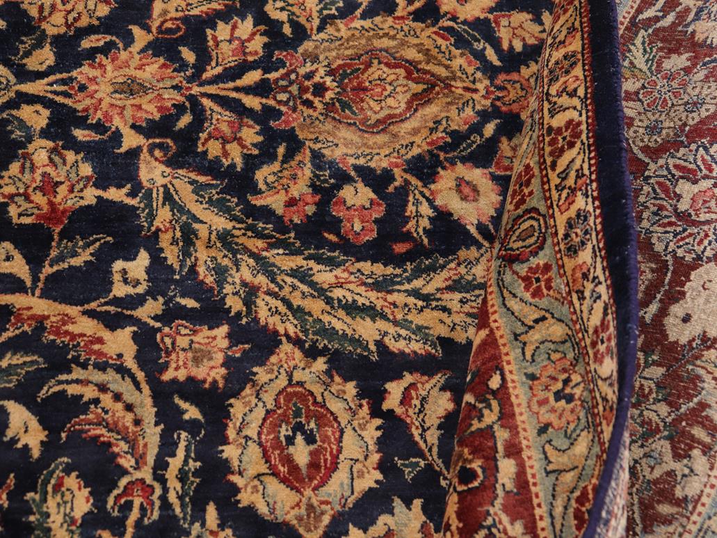 handmade Traditional Dabir Blue Maroon Hand Knotted RECTANGLE 100% WOOL area rug 9x12