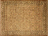 handmade Traditional  Lt. Brown Lt. Green Hand Knotted RECTANGLE 100% WOOL area rug 9x12