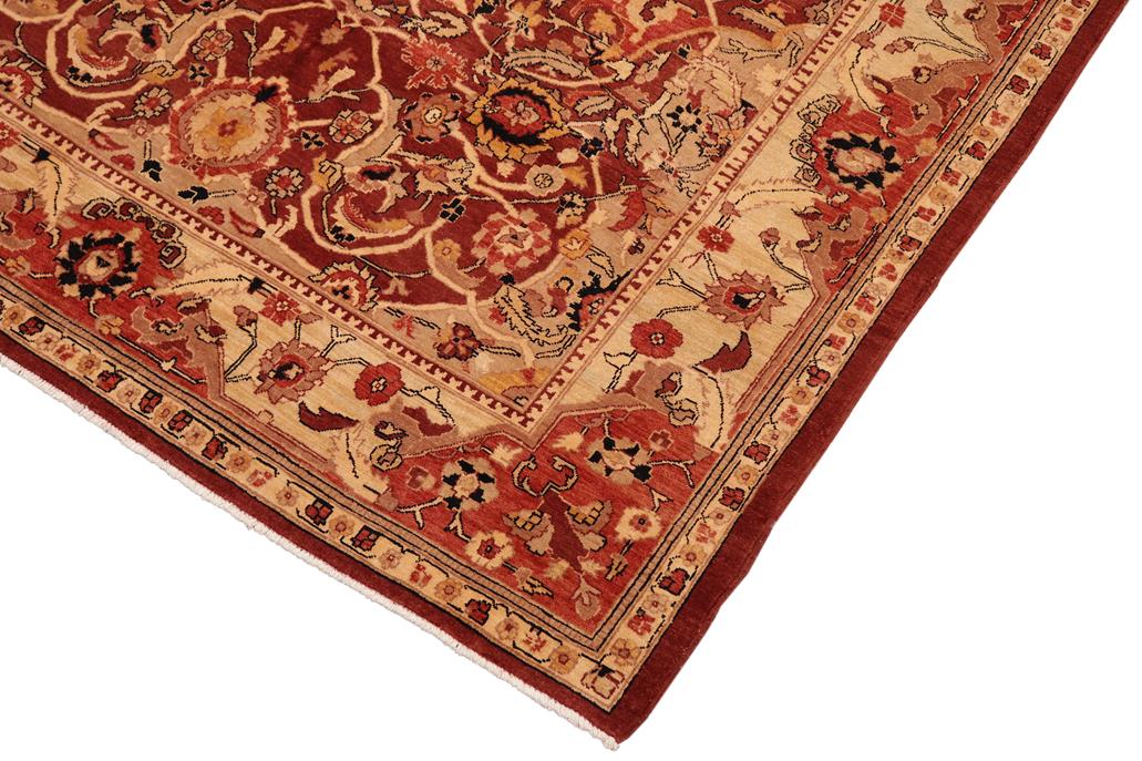 handmade Traditional Kafkaz Chobi Ziegler Red Beige Hand Knotted RECTANGLE 100% WOOL area rug 8 x 10