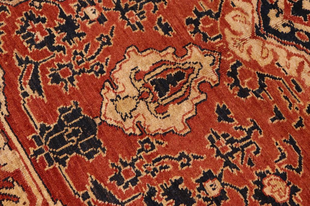 handmade Geometric Kafkaz Chobi Ziegler Rust Blue Hand Knotted RECTANGLE 100% WOOL area rug 8 x 9