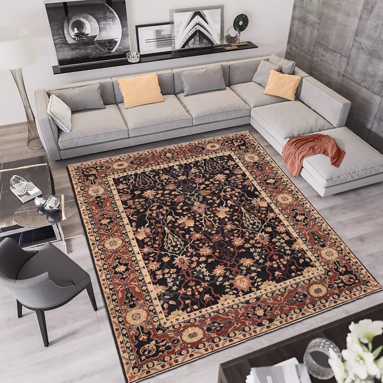 handmade Traditional Kafkaz Chobi Ziegler Blue Brown Hand Knotted RECTANGLE 100% WOOL area rug 8 x 10