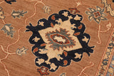 handmade Traditional Kafkaz Chobi Ziegler Lt. Brown Blue Hand Knotted RECTANGLE 100% WOOL area rug 8 x 10