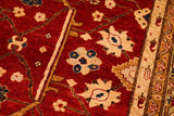 handmade Traditional Kafkaz Chobi Ziegler Red Green Hand Knotted RECTANGLE 100% WOOL area rug 8 x 10