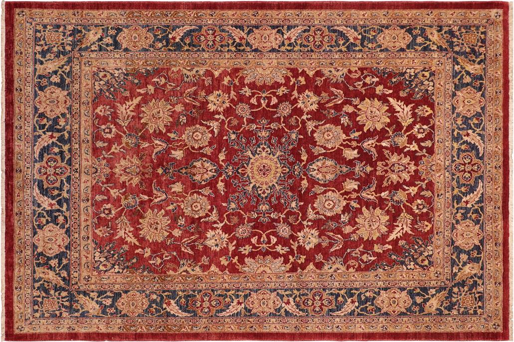handmade Traditional Kafkaz Chobi Ziegler Red Blue Hand Knotted RECTANGLE 100% WOOL area rug 8 x 10