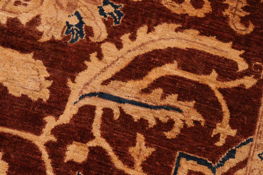 handmade Traditional Kafkaz Chobi Ziegler Brown Blue Hand Knotted RECTANGLE 100% WOOL area rug 8 x 11