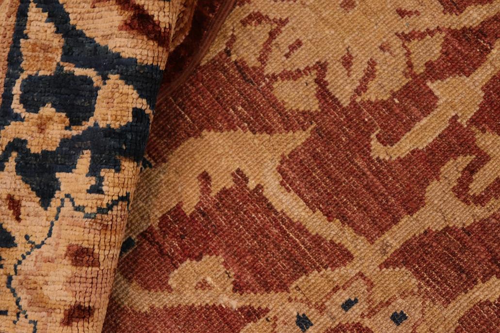 handmade Traditional Kafkaz Chobi Ziegler Brown Blue Hand Knotted RECTANGLE 100% WOOL area rug 8 x 11