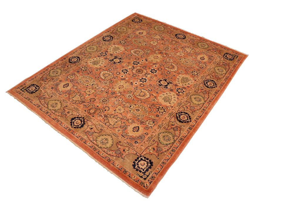 handmade Traditional Kafkaz Chobi Ziegler Rust Brown Hand Knotted RECTANGLE 100% WOOL area rug 8 x 10