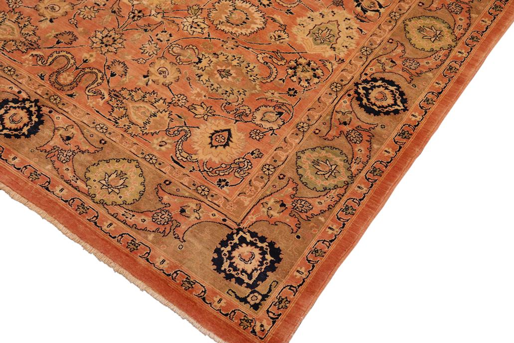 handmade Traditional Kafkaz Chobi Ziegler Rust Brown Hand Knotted RECTANGLE 100% WOOL area rug 8 x 10