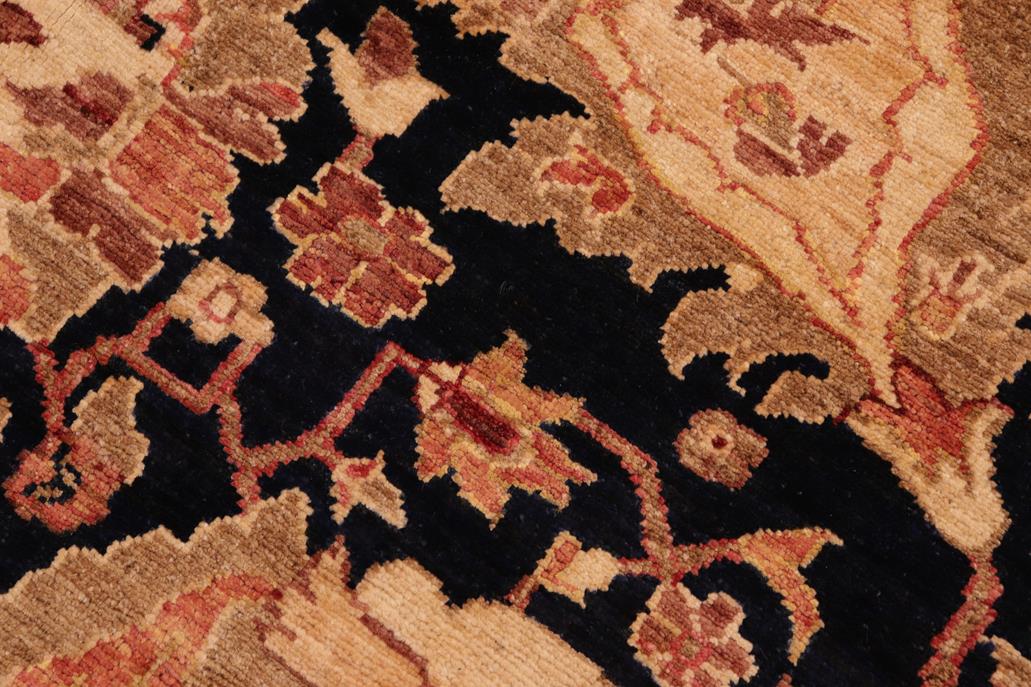 handmade Traditional Kafkaz Chobi Ziegler Blue Brown Hand Knotted RECTANGLE 100% WOOL area rug 8 x 10