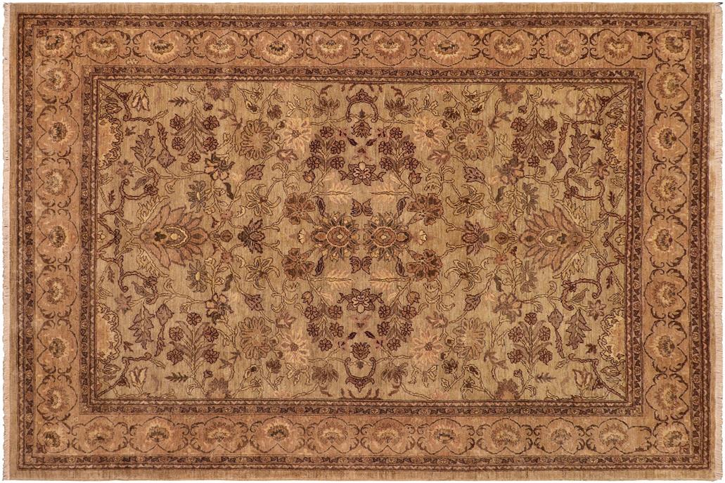 handmade Traditional Kafkaz Chobi Ziegler Lt. Green Brown Hand Knotted RECTANGLE 100% WOOL area rug 8 x 10
