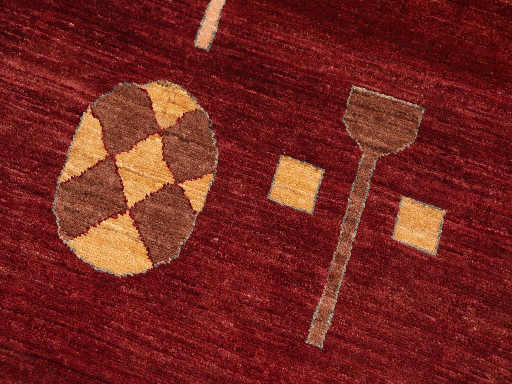 Boho Chic Gabbeh Marisol Red/Blue Wool Rug - 7'8'' x 10'0''