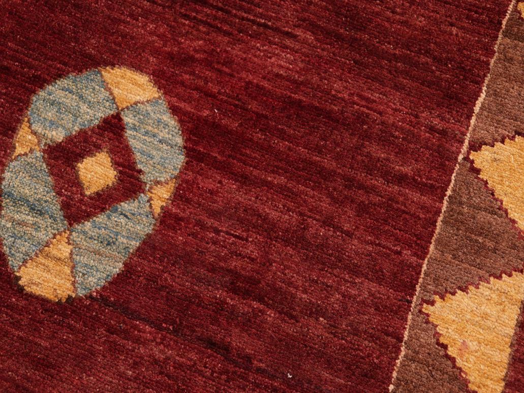 Boho Chic Gabbeh Marisol Red/Blue Wool Rug - 7'8'' x 10'0''