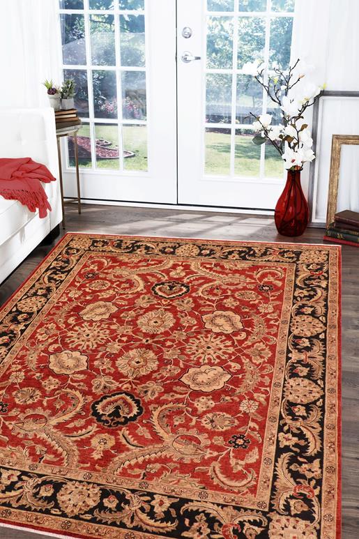 handmade Traditional Kafkaz Chobi Ziegler Red Blue Hand Knotted RECTANGLE 100% WOOL area rug 8 x 10