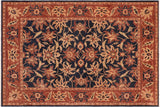 handmade Traditional Kafkaz Chobi Ziegler Blue Rust Hand Knotted RECTANGLE 100% WOOL area rug 8 x 10