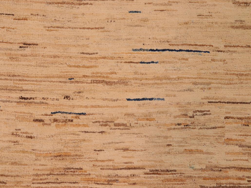 Modern Gabbeh Robbie Tan/Brown Wool Rug - 7'9'' x 9'6''