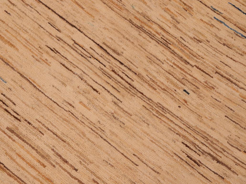 Modern Gabbeh Robbie Tan/Brown Wool Rug - 7'9'' x 9'6''