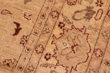 handmade Traditional Kafkaz Chobi Ziegler Tan Beige Hand Knotted RECTANGLE 100% WOOL area rug 8 x 10