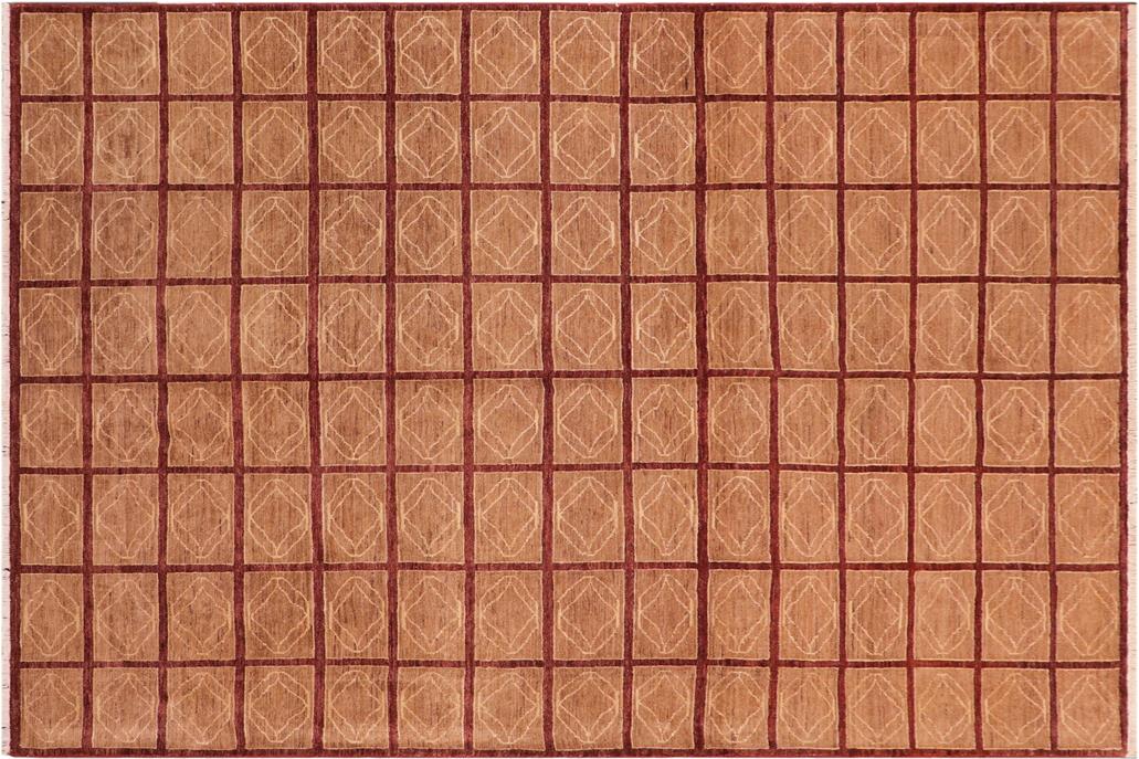handmade Transitional Gabbeh Tan Nude Hand Knotted RECTANGLE 100% WOOL area rug 8 x 9