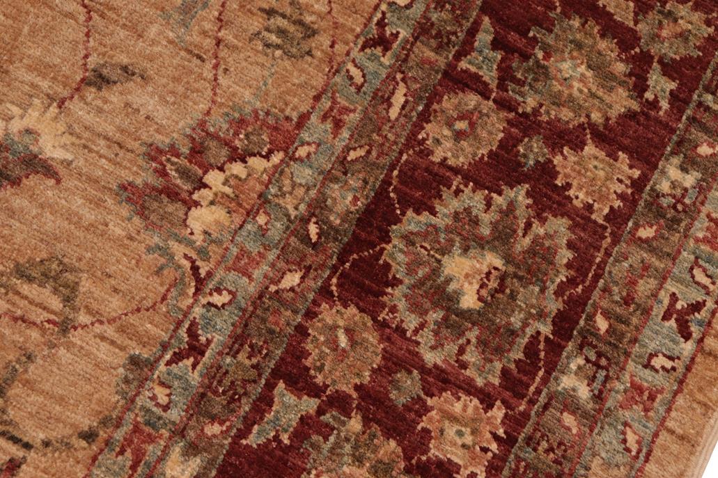 handmade Traditional Kafkaz Chobi Ziegler Tan Brown Hand Knotted RECTANGLE 100% WOOL area rug 8 x 10