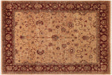 handmade Traditional Kafkaz Chobi Ziegler Tan Brown Hand Knotted RECTANGLE 100% WOOL area rug 8 x 10
