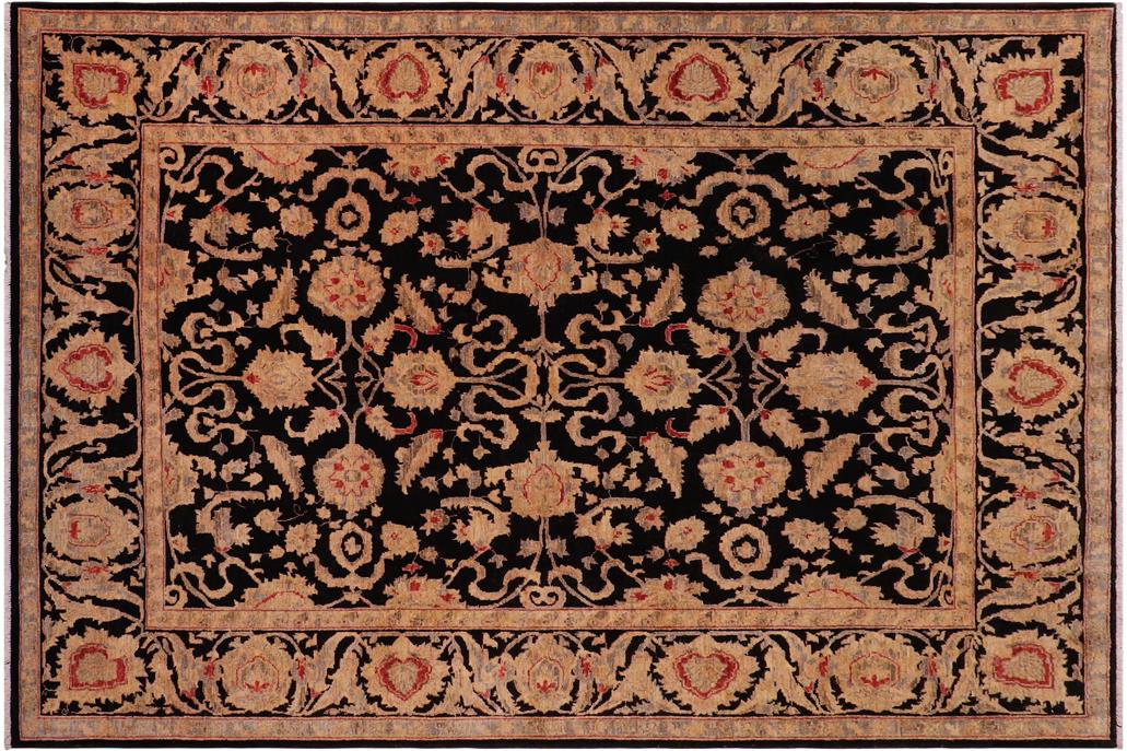handmade Traditional Kafkaz Chobi Ziegler Black Black Hand Knotted RECTANGLE 100% WOOL area rug 8 x 10