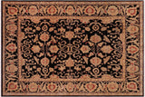 Boho Chic Ziegler Martina Black Black Hand-Knotted Wool Rug - 7'7'' x 9'7''