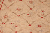 handmade Transitional Kafkaz Chobi Ziegler Beige Red Hand Knotted RECTANGLE 100% WOOL area rug 8 x 9