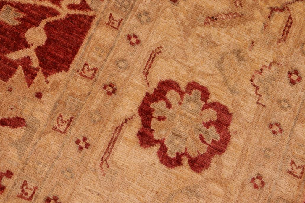 handmade Traditional Kafkaz Chobi Ziegler Rust Tan Hand Knotted RECTANGLE 100% WOOL area rug 8 x 10