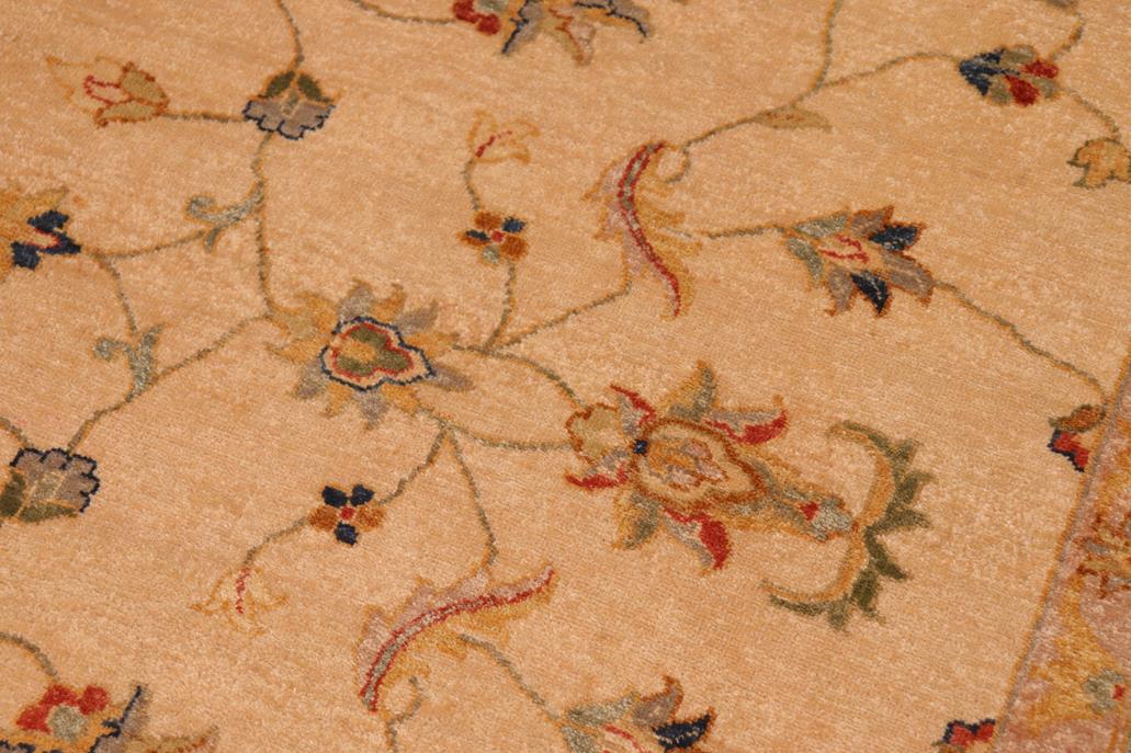 handmade Traditional Kafkaz Chobi Ziegler Beige Gray Hand Knotted RECTANGLE 100% WOOL area rug 8 x 10