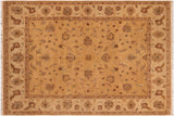Classic Ziegler Lara Gold Beige Hand-Knotted Wool Rug - 7'10'' x 10'3''