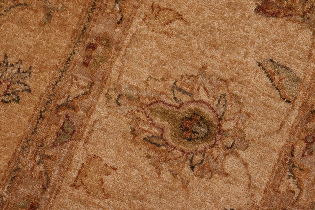 handmade Traditional Kafkaz Chobi Ziegler Gold Beige Hand Knotted RECTANGLE 100% WOOL area rug 8 x 10