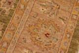 handmade Traditional Kafkaz Chobi Ziegler Green Tan Hand Knotted RECTANGLE 100% WOOL area rug 8 x 10