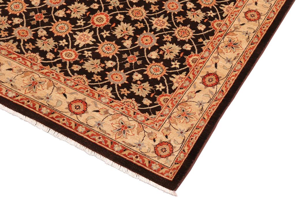 handmade Transitional Kafkaz Chobi Ziegler Brown Beige Hand Knotted RECTANGLE 100% WOOL area rug 8 x 10