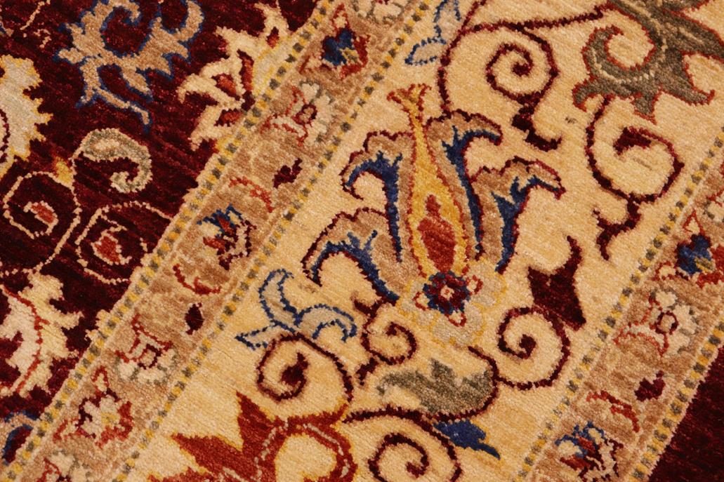 handmade Transitional Kafkaz Chobi Ziegler Red Beige Hand Knotted RECTANGLE 100% WOOL area rug 8 x 10