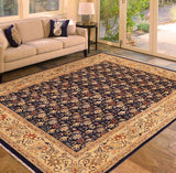 handmade Transitional Kafkaz Chobi Ziegler Blue Beige Hand Knotted RECTANGLE 100% WOOL area rug 8 x 10