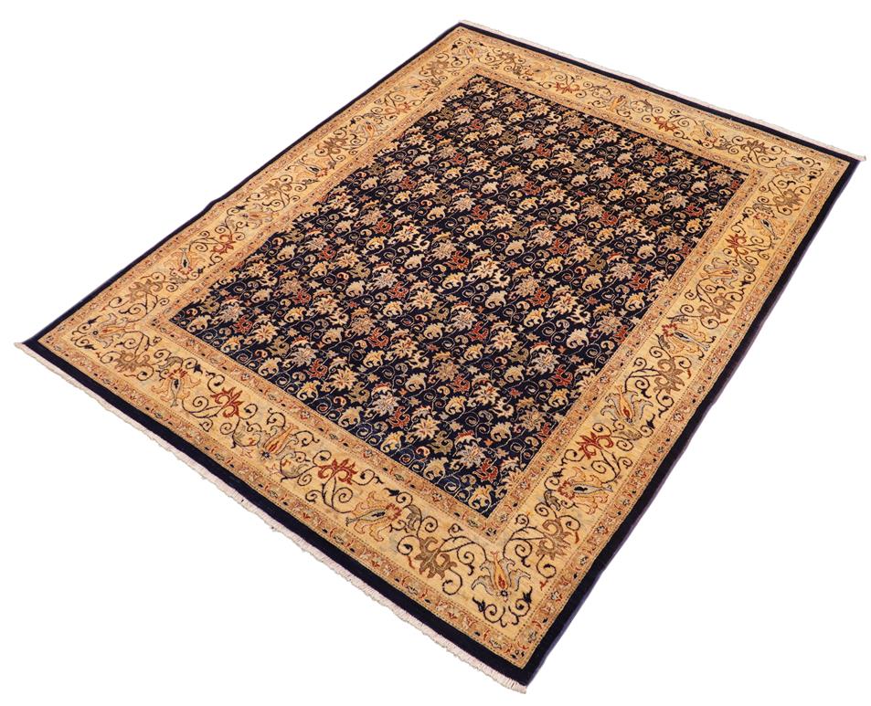 handmade Transitional Kafkaz Chobi Ziegler Blue Beige Hand Knotted RECTANGLE 100% WOOL area rug 8 x 10