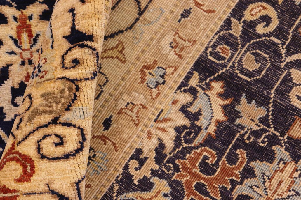 handmade Transitional Kafkaz Chobi Ziegler Blue Beige Hand Knotted RECTANGLE 100% WOOL area rug 8 x 10