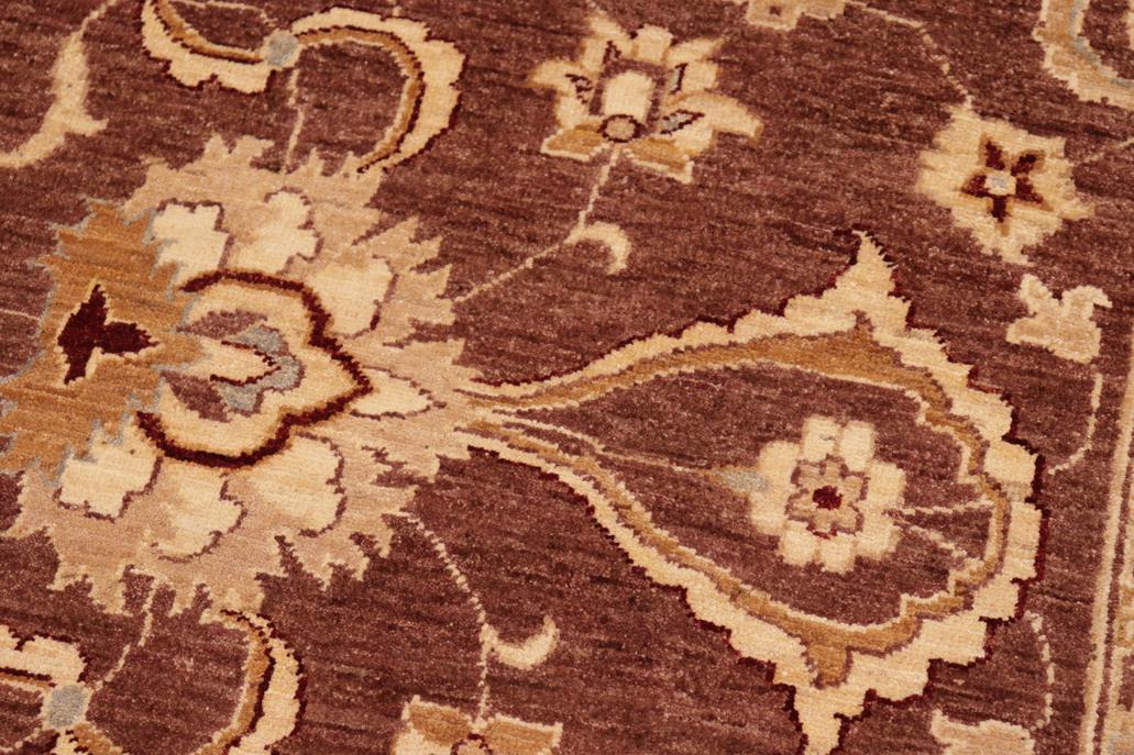 handmade Traditional Kafkaz Chobi Ziegler Brown Beige Hand Knotted RECTANGLE 100% WOOL area rug 8 x 10
