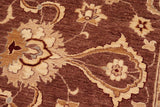 handmade Traditional Kafkaz Chobi Ziegler Brown Beige Hand Knotted RECTANGLE 100% WOOL area rug 8 x 10
