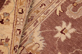handmade Traditional Kafkaz Chobi Ziegler Brown Beige Hand Knotted RECTANGLE 100% WOOL area rug 8 x 10
