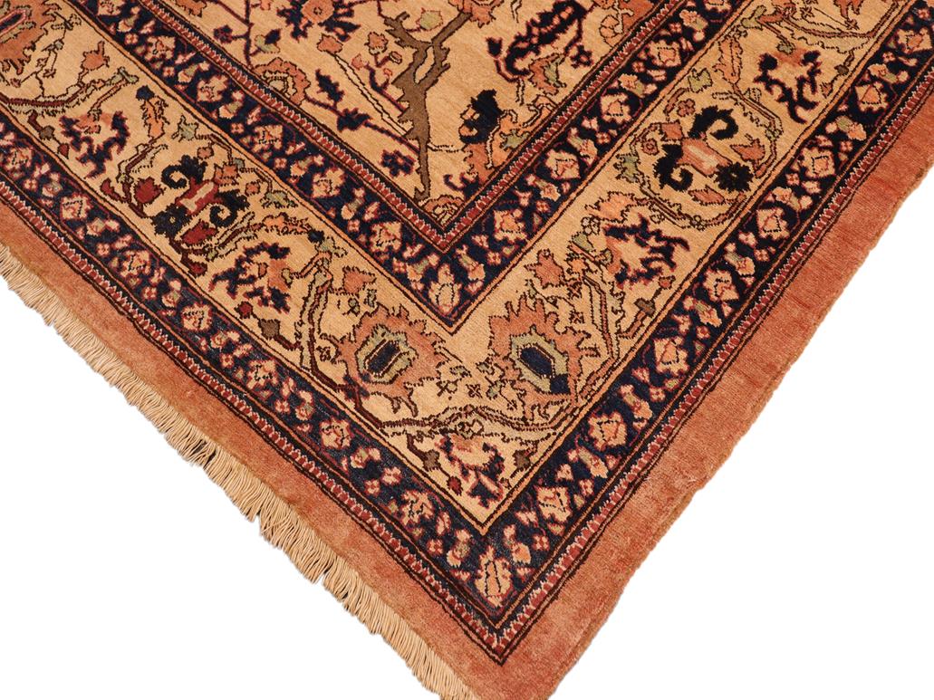 handmade Traditional Antique Rust Blue Hand Knotted RECTANGLE 100% WOOL area rug 8x10