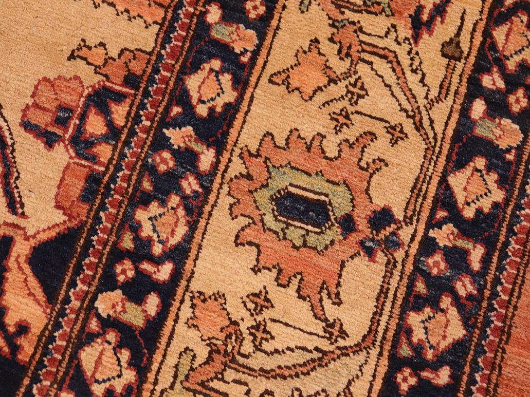 handmade Traditional Antique Rust Blue Hand Knotted RECTANGLE 100% WOOL area rug 8x10