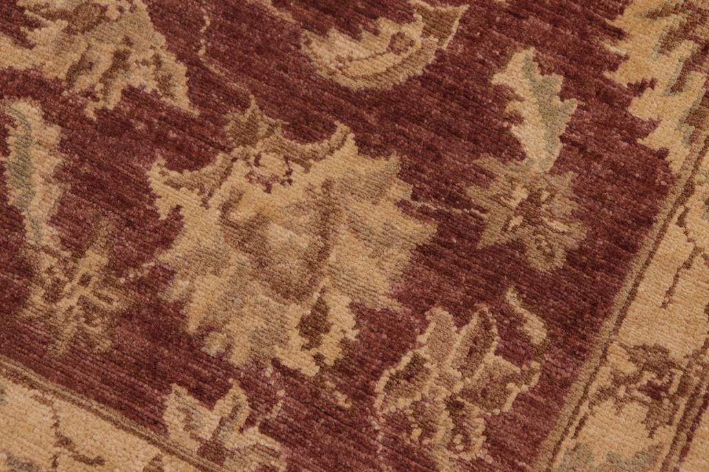 handmade Traditional Kafkaz Chobi Ziegler Brown Tan Hand Knotted RECTANGLE 100% WOOL area rug 8 x 10