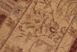 handmade Traditional Kafkaz Chobi Ziegler Brown Tan Hand Knotted RECTANGLE 100% WOOL area rug 8 x 10