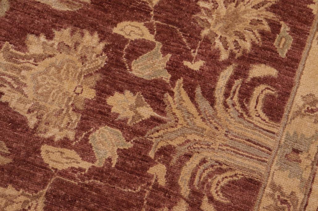 handmade Traditional Kafkaz Chobi Ziegler Brown Tan Hand Knotted RECTANGLE 100% WOOL area rug 8 x 10
